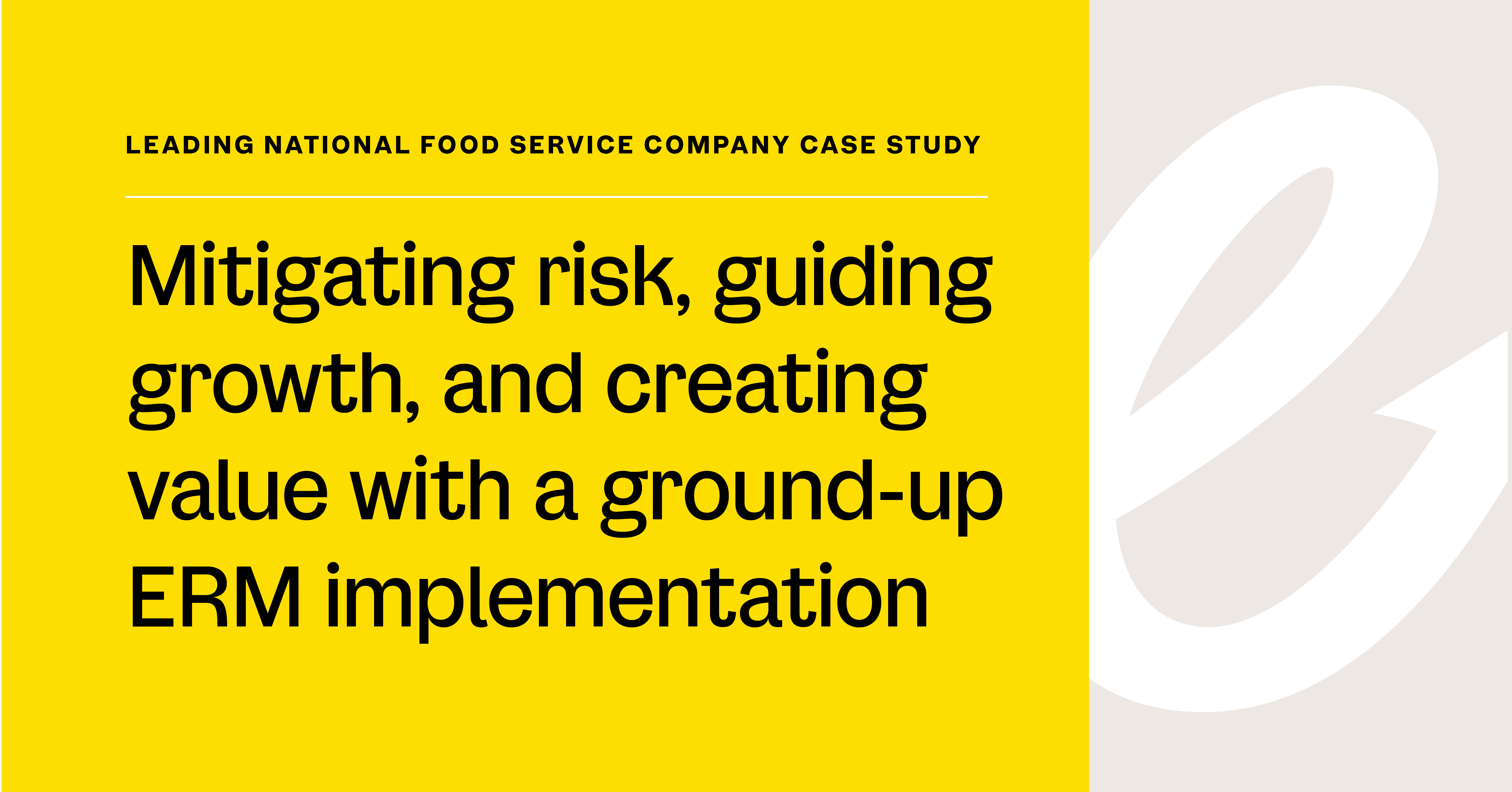 Leading National Food Service Company Case Study